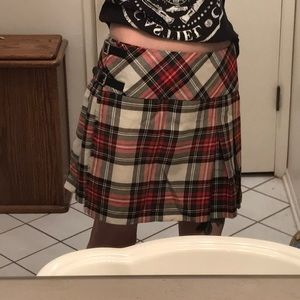 Red plaid feminine kilt